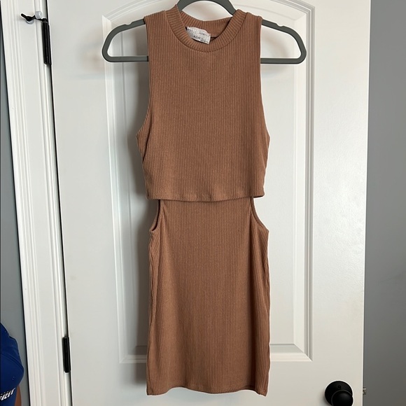 Audrey 3+1 Sleeveless Brown Mini Dress - Picture 1 of 3